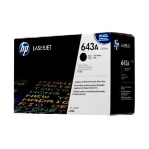 HP 643A Black Original LaserJet Toner Cartridge, Q5950A